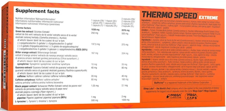 Spalacz tłuszczu Olimp Thermo Speed Extreme Mega Caps 120 kapsułek (5901330095016) - obraz 4