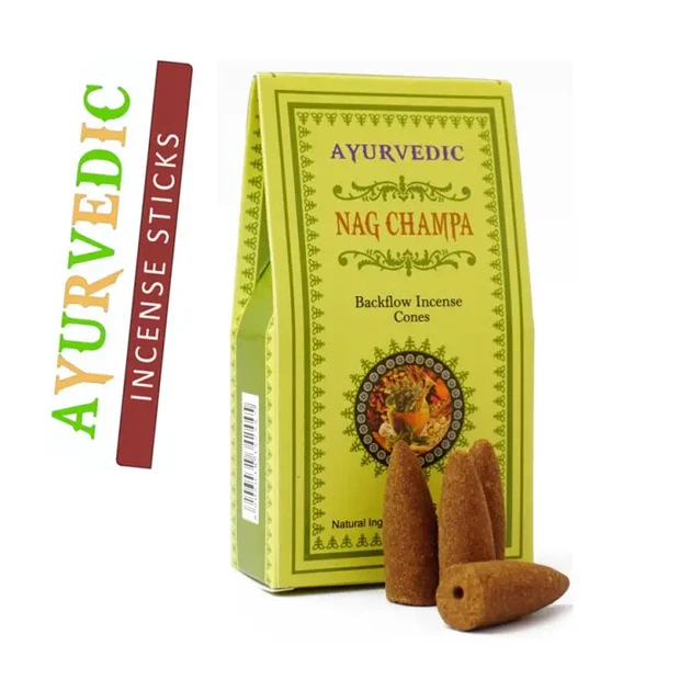 Ayurvedic back flow nag champa ароматические конусы жидкий дым наг чампа Сухая масала - Фото 1 Ayurvedic back flow nag champa ароматические конусы жидкий дым наг чампа Сухая масала - изображение 1