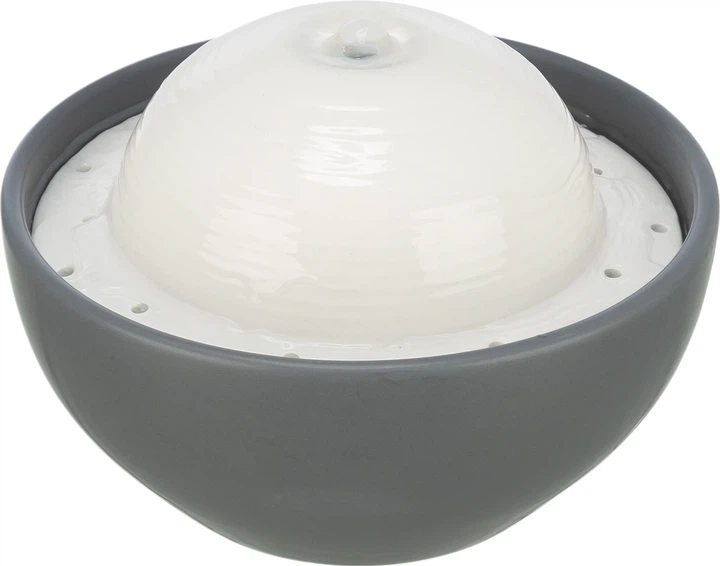 Фонтан Trixie Vital Dome керамічний для собак 1.5 л 20х10х20 см Сіро-білий - Фото 1 Фонтан Trixie Vital Dome керамічний для собак 1.5 л 20х10х20 см Сіро-білий - изображение 1
