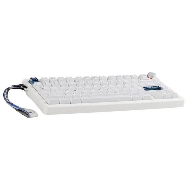 Механічна бездротова клавіатура Cidoo QK75, 75% WHITE, RGB, Tri-Mode, USB-C / 2.4 GHz / Bluetooth, Hot-Swap, Gasket-Mount - зображення 6
