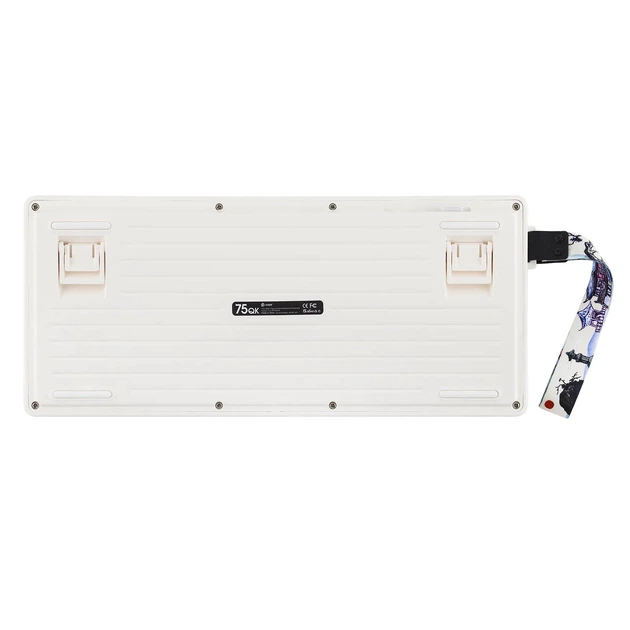 Механічна бездротова клавіатура Cidoo QK75, 75% WHITE, RGB, Tri-Mode, USB-C / 2.4 GHz / Bluetooth, Hot-Swap, Gasket-Mount - зображення 12