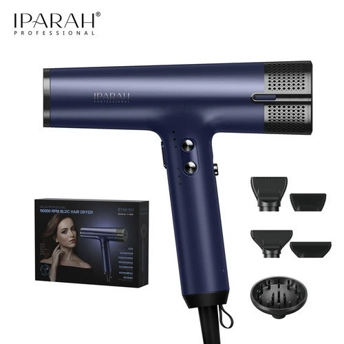 Профессиональный фен IPARAH P-390B BLUE, 4 уровня обдува, 4 уровня температуры, 110000RPM, 1500-1700W - изображение 2
