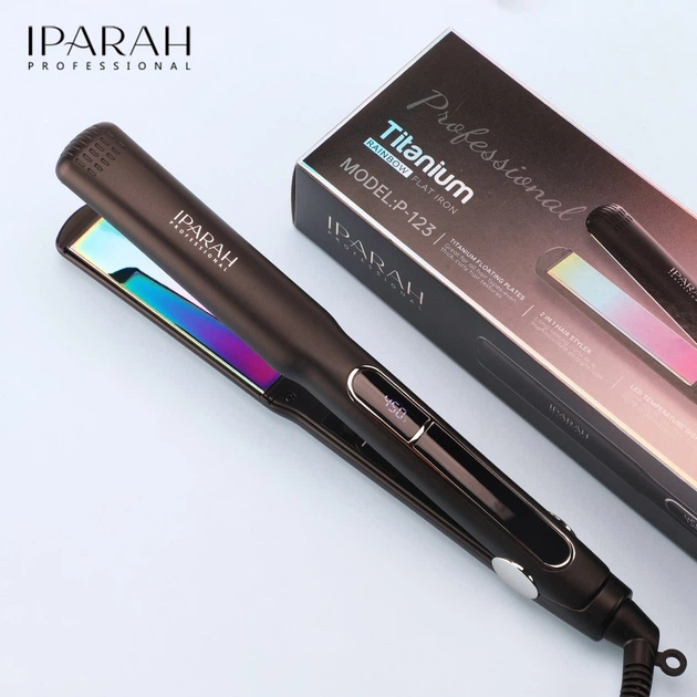 Выпрямитель для волос IPARAH P-123, 150-220°C, титановое покрытие, LED дисплей, 50 W - изображение 10