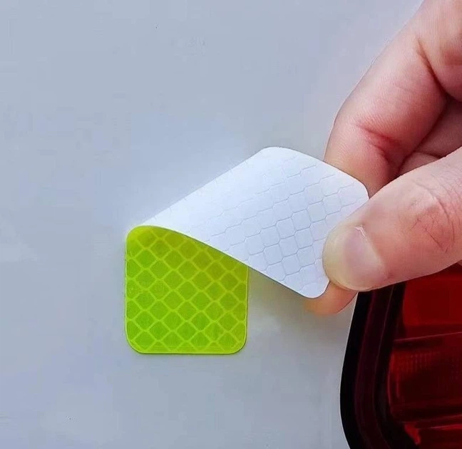 Светоотражающие наклейки безопасности 8×3 см 10 штук Зеленые - изображение 3