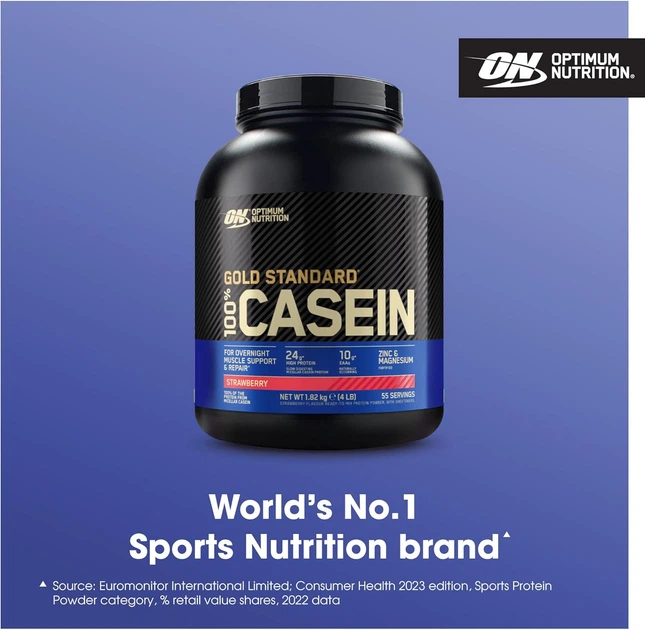 Протеин Optimum Nutrition Casein Protein 100% 1818g (Клубника) EU - изображение 3
