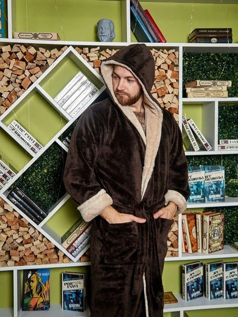 Халат чоловічий махровий на запах L Коричневий (Д-Al-male-halat-013) - зображення 5
