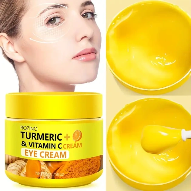 Набір косметики Rozino Turmeric & Vitamin C: крем для обличчя та повік, олія та стіки для обличчя і тіла, 5 предметів - зображення 3