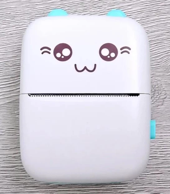 Дитячий Bluetooth принтер Mini printer бездротовий із термодруком Блакитний - зображення 5