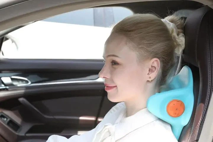 Электрический массажер для снятия мышечного напряжения шеи LY-471 SPIN PILLOW аккумуляторный, с автоотключением - изображение 6