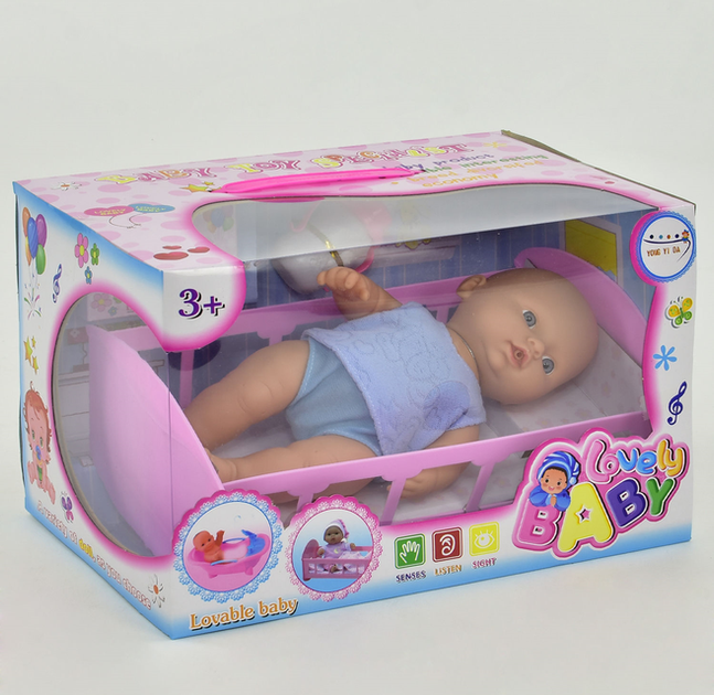 Пупс с кроваткой Lovely Baby 8816-3 в коробке - Фото 1 Пупс с кроваткой Lovely Baby 8816-3 в коробке - изображение 1