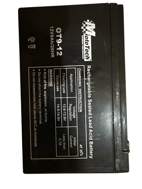 Аккумулятор 12v 9Ah MotoTech (100070) - изображение 3
