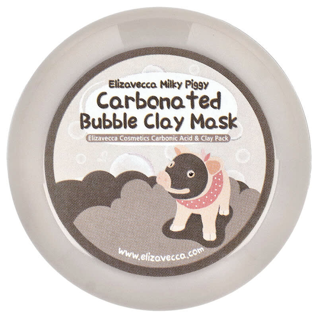 Глиняно-пузырьковая маска Elizavecca, Milky Piggy, Carbonated Bubble Clay Mask, кислородная для очищения пор, 100 г - изображение 2