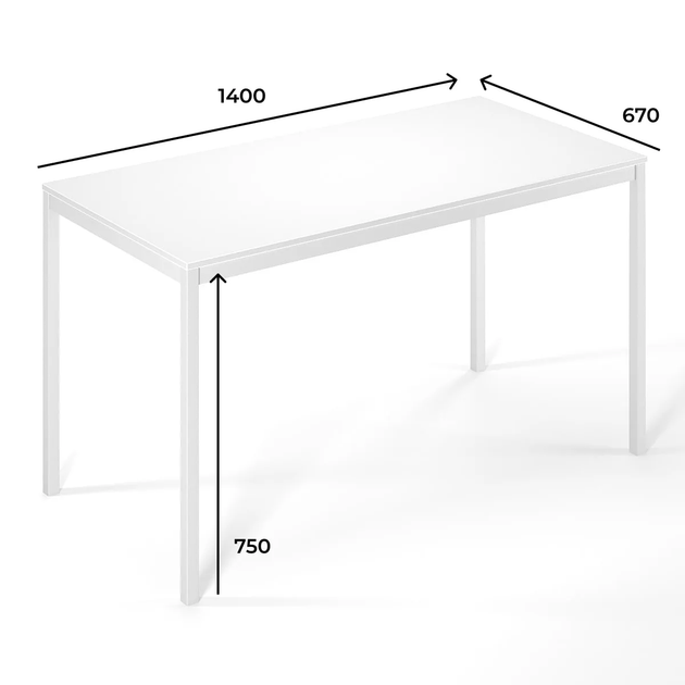 Письменный стол Art in Head Brevity Loft standart 1400х750х670 Дуб крафт золотой/Чёрный металл (TB04120000030) - изображение 4