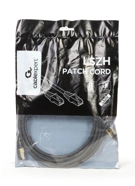 Патч-корд Cablexpert CAT8 S/FTP 5 м Чорний (PP8-LSZHCU-BK-5M) - зображення 3