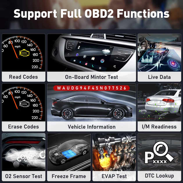 Диагностический сканер KINGBOLEN EDIAG Plus - профессиональный OBD2 автосканер с поддержкой ECU Coding, CAN-FD - изображение 5