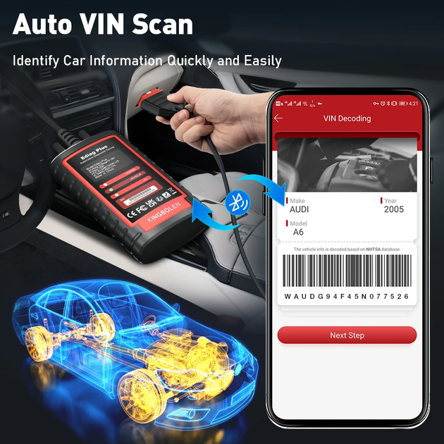 Диагностический сканер KINGBOLEN EDIAG Plus - профессиональный OBD2 автосканер с поддержкой ECU Coding, CAN-FD - изображение 8