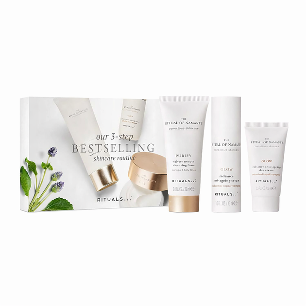 Подарочный набор пенка, сыворотка и дневной крем Rituals Our 3-Step Bestselling Skincare - Фото 1 Подарочный набор пенка, сыворотка и дневной крем Rituals Our 3-Step Bestselling Skincare - изображение 1