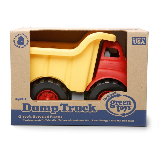 Samochód zabawkowy Green Toys Dump Truck Wywrotka Żółto-czerwony 2999398 (0793573550309) - obraz 3