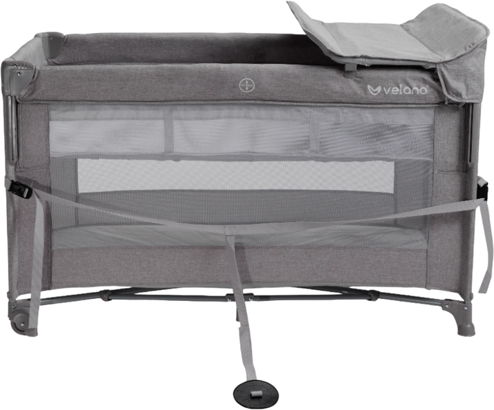 Кровать-манеж Velano Tino детская со вторым ярусом и пеленатором Light grey (4820296760268) - изображение 2