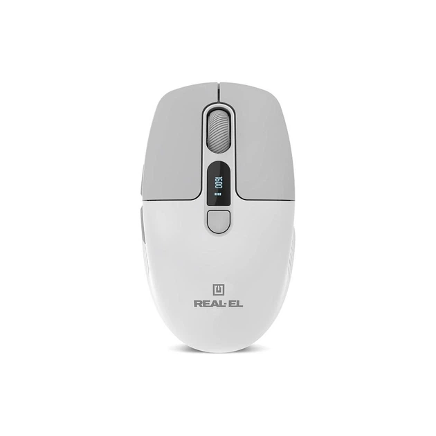 Мышка REAL-EL RM-480W Wireless/Bluetooth White - Фото 3 Мышка REAL-EL RM-480W Wireless/Bluetooth White - изображение 3