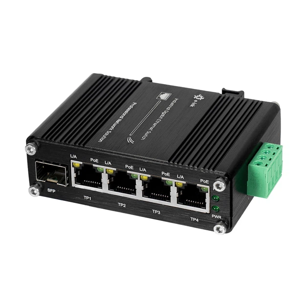 PoE-комутатор 5-портовий E-LINK LNK-IMC104GP-SFP IN 12-48V - изображение 10