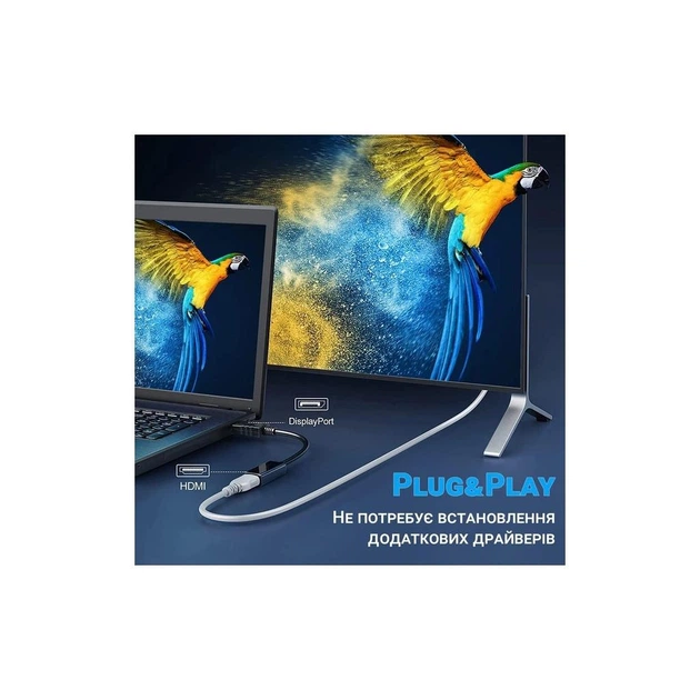 Переходник DisplayPort Male to HDMI 4K Ultra HD Female ST-Lab - Фото 8 Переходник DisplayPort Male to HDMI 4K Ultra HD Female ST-Lab - изображение 8