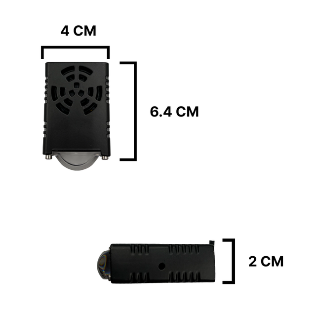 Додаткова світлодіодні LED LED LED LED міні/mini фари з 1 лінзою з чіткою СТГ білий + жовте світло + RGB (2 шт.) - зображення 2