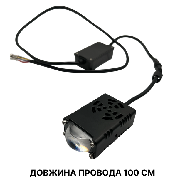Додаткова світлодіодні LED LED LED LED міні/mini фари з 1 лінзою з чіткою СТГ білий + жовте світло + RGB (2 шт.) - зображення 3
