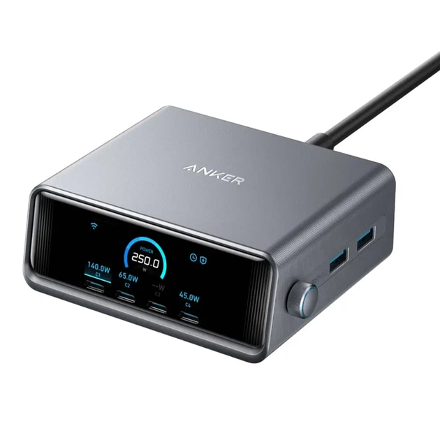 Мережевий зарядний пристрій Anker Prime Charger 250W GaNPrime (A2345341) Black - Фото 1 Мережевий зарядний пристрій Anker Prime Charger 250W GaNPrime (A2345341) Black - зображення 1