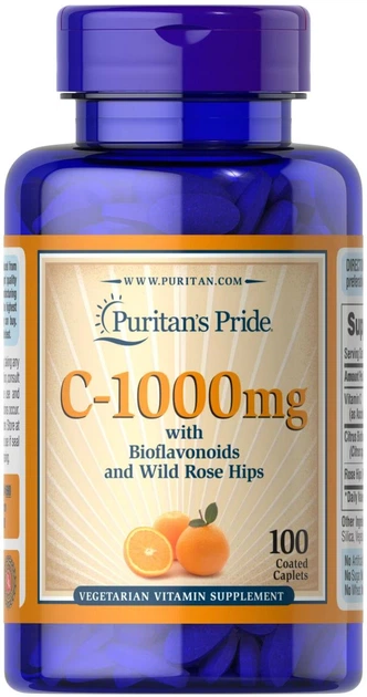 Вітамін С з біофлавоноїдами Puritan's Pride Vitamin C 1000 мг 100 таблеток ARE-576441 - Фото 1 Вітамін С з біофлавоноїдами Puritan's Pride Vitamin C 1000 мг 100 таблеток ARE-576441 - зображення 1