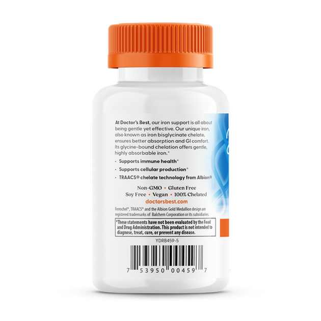 Железо Doctor's Best с феррохелем Iron With Ferrochel 120 таблеток ARE-576112 - изображение 3