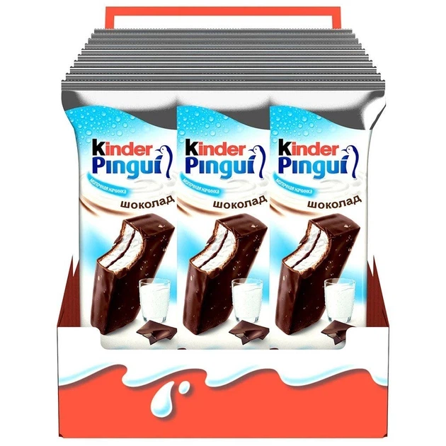 Упаковка бісквітів Kinder Pingui 30 шт * 30 г - изображение 2