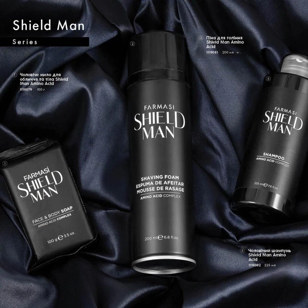 Піна для гоління Shield Man Amino Acid,Farmasi 200 мл - Фото 3 Піна для гоління Shield Man Amino Acid,Farmasi 200 мл - изображение 3