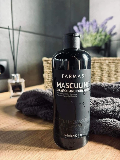 Набір для чоловіків Masculine Farmasi ( чоловічий шампунь та гель для душу 2 в 1+чоловічий роликовий дезодорант+чоловічий лосьйон після гоління) - изображение 4