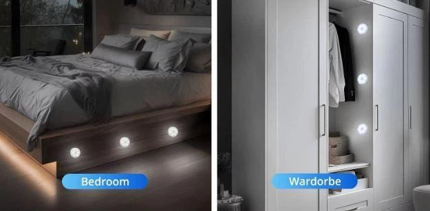 Акумуляторний Led світильник-нічник Body induction lamp з датчиком руху та освітленості, білий теплий з перемикачем - зображення 7