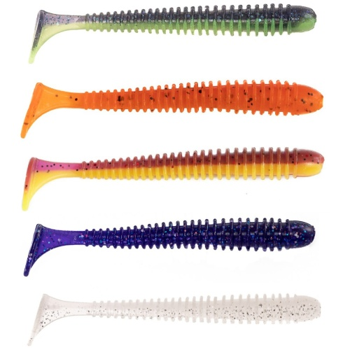 Силиконовая приманка Angry Baits Zander Worm 3.6" (5шт) MIX6 - Фото 1 Силиконовая приманка Angry Baits Zander Worm 3.6" (5шт) MIX6 - изображение 1
