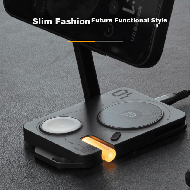 Бездротовий зарядний пристрій Aulumu M01 15W Black - зображення 2