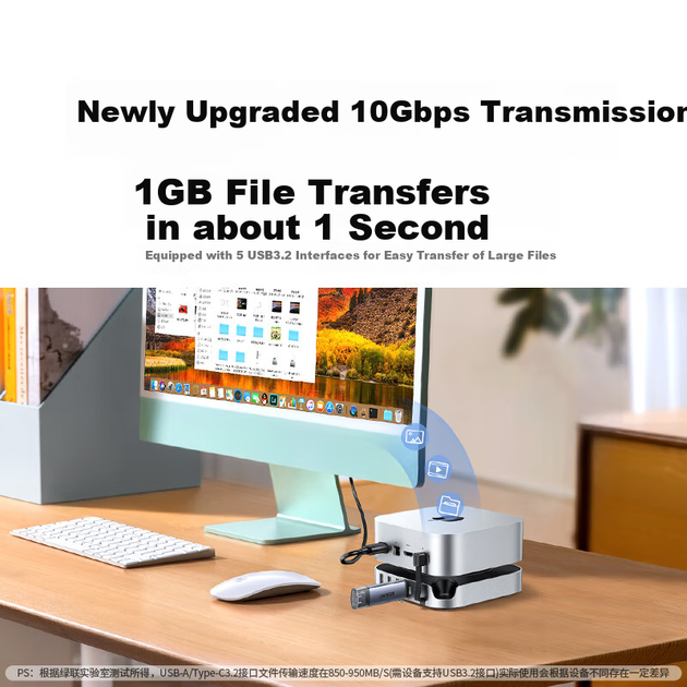 Док-станция Ugreen CM841 11-in-1 USB-C Gray - изображение 7