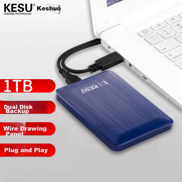 Жорсткий диск Kesu 2518 1TB (2x500GB) 2.5" USB 3.0 External Black - Фото 8 Жорсткий диск Kesu 2518 1TB (2x500GB) 2.5" USB 3.0 External Black - зображення 8