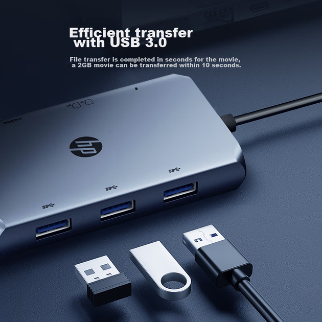 USB-хаб HP TC236 USB-C 9-in-1 Hub - Фото 9 USB-хаб HP TC236 USB-C 9-in-1 Hub - зображення 9