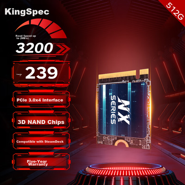 SSD диск KingSpec NX2230 512GB M.2 PCIe 3.0 TLC (NX-XXX2230) - зображення 7