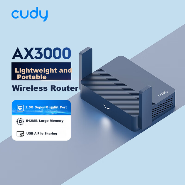Маршрутизатор Cudy TR3000 AX3000 Wi-Fi6 - Фото 4 Маршрутизатор Cudy TR3000 AX3000 Wi-Fi6 - зображення 4