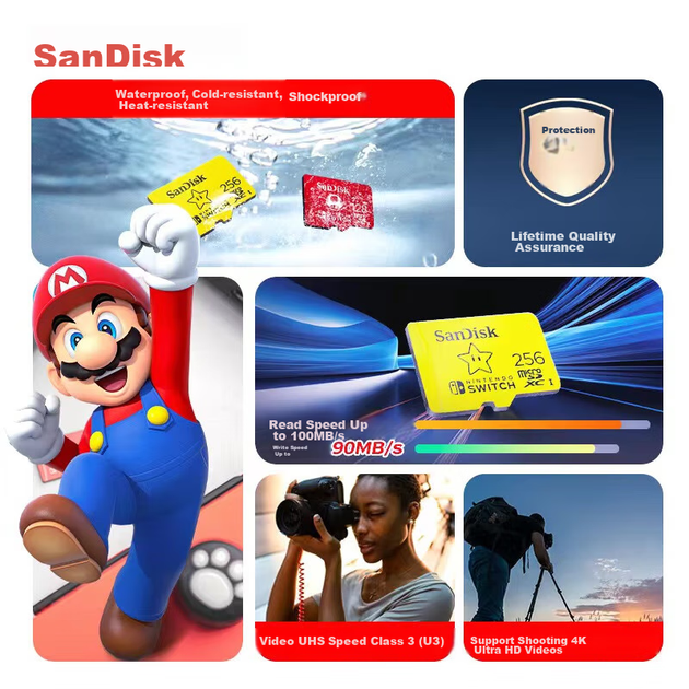 Карта памяти SanDisk Nintendo Switch microSDXC 256GB UHS-I U3 V30 - изображение 6