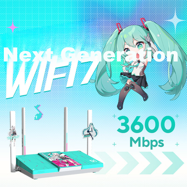 Маршрутизатор ASUS TUF Gaming Router 2 - Hatsune Miku Edition - зображення 6