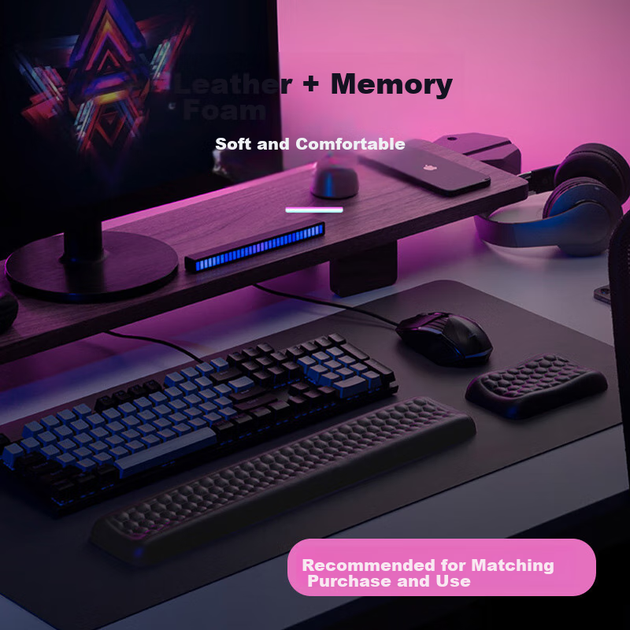 Підставка під зап'ястя WOMT Cloud 430x85 мм Black - зображення 6