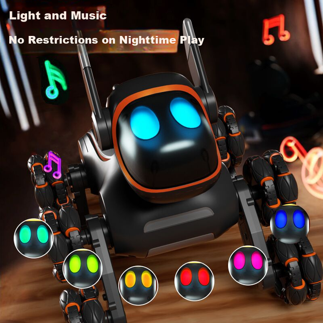 Интерактивная игрушка SODEEP Voice Intelligent Remote-Control Mechanical Dog Собака на радиоуправлении Черная (100176543546) - изображение 7