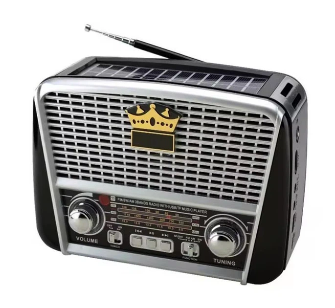 Радіоприймач Golon RX-455S Solar із сонячною панеллю, FM/AM/SW, USB, microSD, акумуляторний, Power Bank, портативна колонка 4 Вт Silver - Фото 8 Радіоприймач Golon RX-455S Solar із сонячною панеллю, FM/AM/SW, USB, microSD, акумуляторний, Power Bank, портативна колонка 4 Вт Silver - зображення 8