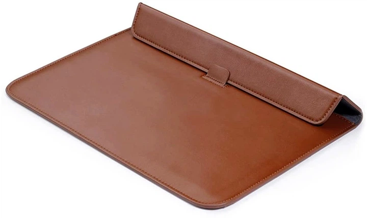 Чехол PU Sleeve Case для MacBook 15 дюймов коричневый Полиуретан защитный аксессуар для ноутбука - изображение 2