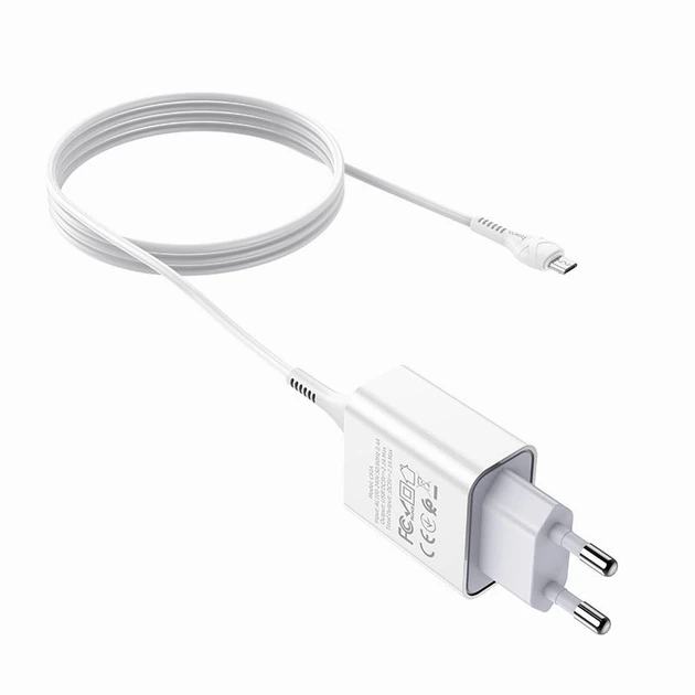 Зарядное устройство Hoco C81A 2.1A с Micro USB кабелем 1м для телефонов планшетов навигаторов быстрое восстановление заряда - Фото 5 Зарядное устройство Hoco C81A 2.1A с Micro USB кабелем 1м для телефонов планшетов навигаторов быстрое восстановление заряда - изображение 5