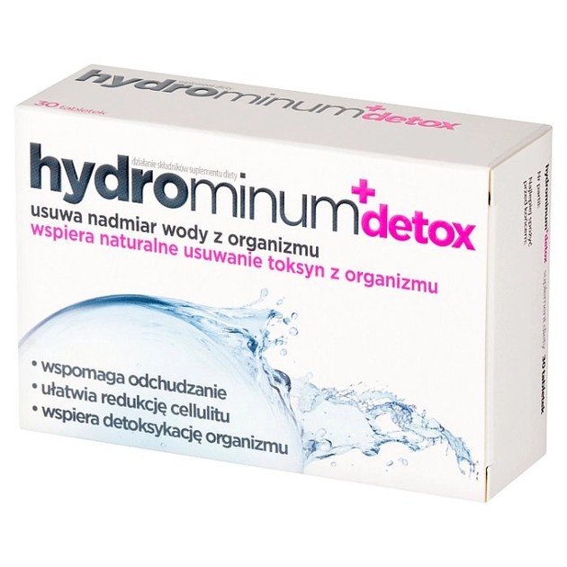 Hydrominum + Detox — капсулы для дренажа, детокса и уменьшения отеков, 30 шт - Фото 1 Hydrominum + Detox — капсулы для дренажа, детокса и уменьшения отеков, 30 шт - изображение 1